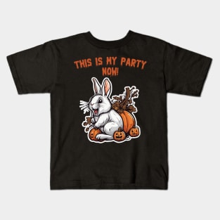 this is my party now. easter rabbit takeover Kids T-Shirt